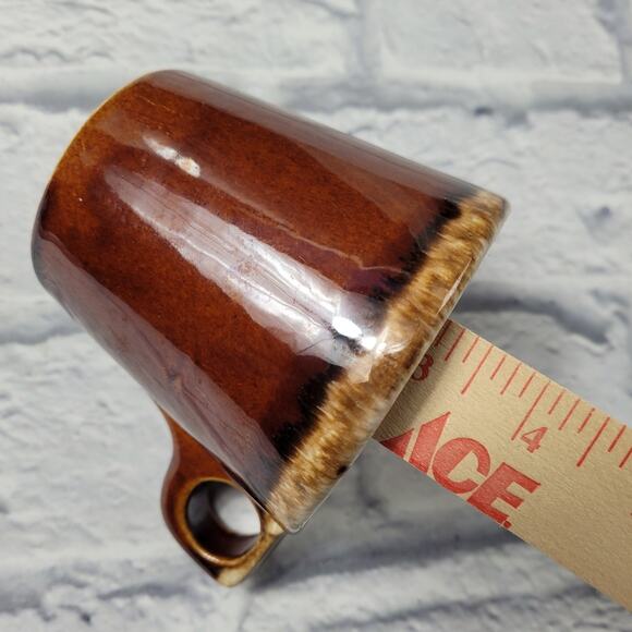 Vintage Hull Retro Diner Style Brown Drip Glaze Mug OvenProof USA - Picture 11 of 12